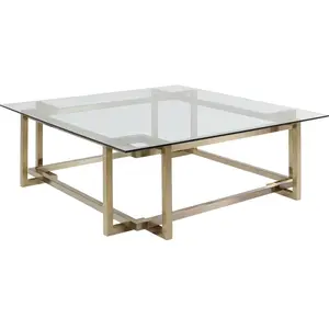 Table basse Clara 120x120cm dorée Kare Design TU