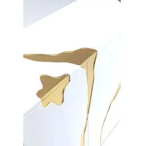 Comparateur de prix : Buffet bas - Kare Design - Cracked - Blanc - Elégance - Chic - Laqué