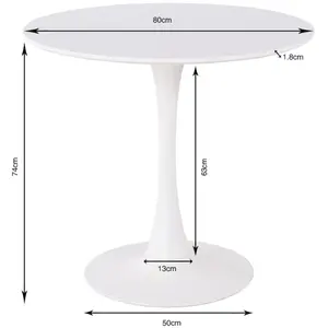 Comparateur de prix : Table Schickeria 80cm chêne et noire Kare Design TU