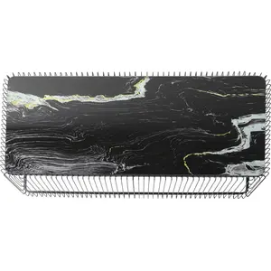 Comparateur de prix : Table basse Wire noire effet marbre 145x70cm Kare Design TU