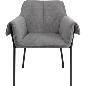 Chaise avec accoudoirs Bess grise Kare Design pas cher