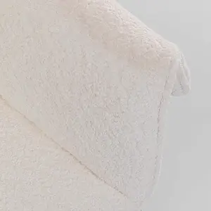 Chaise avec accoudoirs Bess Boucle crème Kare Design pas cher