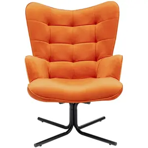 Comparateur de prix : Fauteuil pivotant Oscar velours orange Kare Design TU