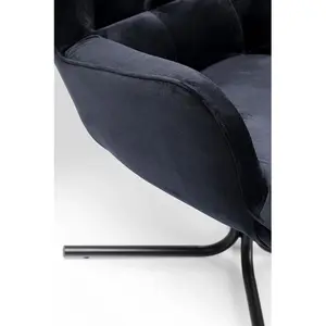 Comparateur de prix : Fauteuil pivotant Oscar velours noir Kare Design