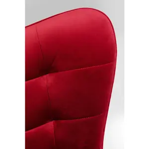 Comparateur de prix : Fauteuil pivotant Oscar velours rouge Kare Design