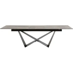 Comparateur de prix : Table à manger 6/8 personnes en céramique marron L200/260