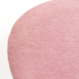 Chaise en polyester rose et acier chromé pas cher