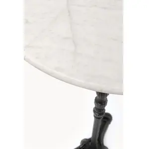 table de bar bistrot 60cm marbre blanc kare design pas cher