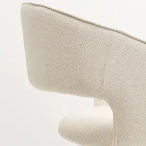 chaise avec accoudoirs pivotante gina beige kare design pas cher