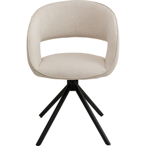 chaise avec accoudoirs pivotante gina noire kare design pas cher