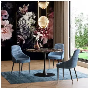 Comparateur de prix : Table - Kare Design - Schickeria - Effet marbre noir - Diamètre 110cm