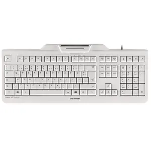 Comparateur de prix : CHERRY KC 1000 SC clavier Universel USB AZERTY Belge Blanc