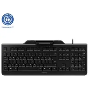 Comparateur de prix : CHERRY KC 1000 SC clavier Universel USB AZERTY Belge Noir