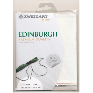 Zweigart Toile à broder Edinburgh 14 fils/cm 35 ct 48 x68 cm Écru pas cher