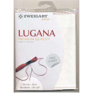Zweigart Toile à broder Lugana 10 fils/cm 25 ct 48 x68 cm Écru pas cher