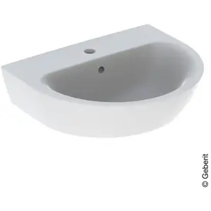 Lavabo Geberit Renova, 55x45cm, troude robinetterie au centre, BlancVendu paramazon