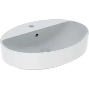 Geberit VariForm Vasque à poser ovale, 600x450mm, avec trou pour