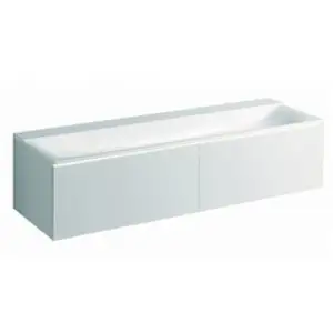 Xeno 2 - Double lavabo, 1600x480 mm, sans trou, sans trop-plein, blanc alpin 500.278.00.1 - Geberit