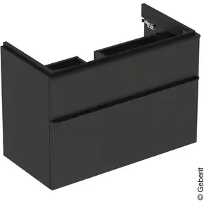 Comparateur de prix : Geberit Smyle Square Meuble sous-vasque, 2 tiroirs, 500354JK1,