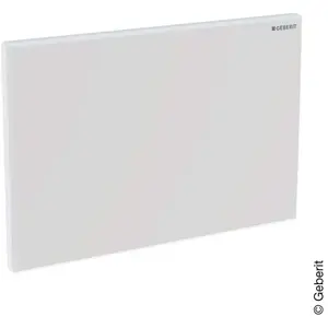 Comparateur de prix : Geberit Plaque de fermeture synthétique Sigma pour déclenchement frontal blanc