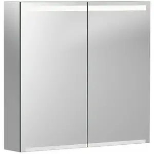Comparateur de prix : Geberit Option Armoire de toilette avec éclairage et 2 portes, 500205001