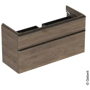 Comparateur de prix : Geberit Smyle Square Meuble sous-vasque, 2 tiroirs, 500355JR1,
