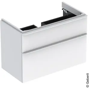 Comparateur de prix : Geberit Smyle Square Meuble sous-vasque, 2 tiroirs, 500354001,