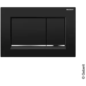 Geberit Plaque de commande WC Sigma30 double touche: noir, chromé brillant pas cher