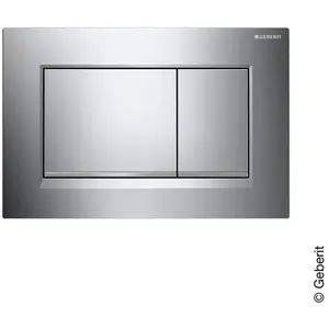 Comparateur de prix : Plaque de commande blanche - Double touche - Sigma30 - Geberit