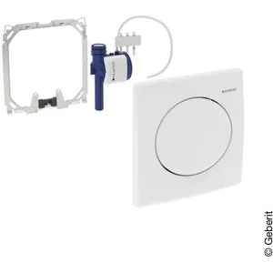 Geberit - commande urinoir Basic 115820115 blanc , pneumatique, plastique pas cher