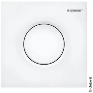 Comparateur de prix : Plaque de commande d'urinoir GEBERIT pneumatique blanc alpin TU