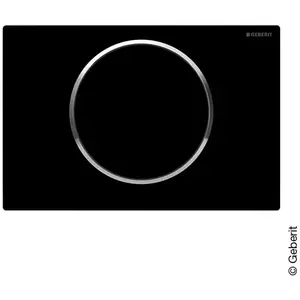 Geberit Plaque de commande WC Sigma10 interrompable: noir, chromé brillant pas cher