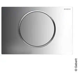 Sigma10 - Plaque de déclenchement SIGMA10, chrome 115.758.KH.5 - Geberit pas cher