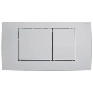 Geberit Plaque de commande Twinline 30 2 quantites, chrome mat avec bandes decoratives, brillant pas cher