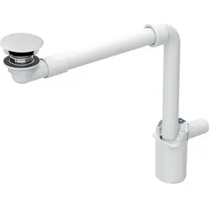Comparateur de prix : Geberit Universal Siphon gain de place, avec bonde à écoulement libre DN 32, 152089011,