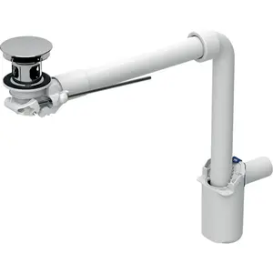 Comparateur de prix : Geberit Universal Siphon gain de place, avec garniture de vidage à tirette DN 32, 152072211,