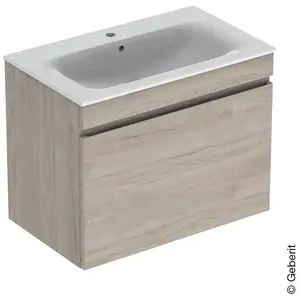 Geberit Renova Plan New Vasque avec meuble bas, 1 tiroir, 501916008,