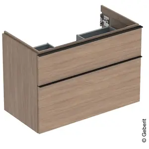 Comparateur de prix : Keramag - Geberit iCon - Meuble lavabo, 89x62x48 cm, 2 tiroirs, chêne 502.305.JH.1