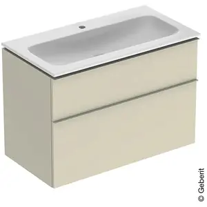 Comparateur de prix : Geberit iCon Vasque avec meuble bas, 2 tiroirs, 502333JL1,