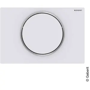 Comparateur de prix : Sigma 10 115758JT5 laqué blanc mat, anneaux design polis - Geberit