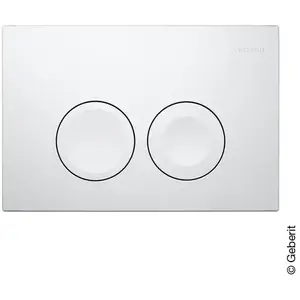 Comparateur de prix : GEBERIT DELTA25 - PLAQUE DE DÉCLENCHEMENT, BLANC ALPIN 115.125.11.5 11