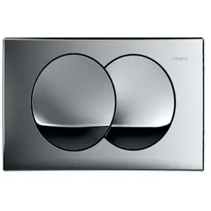 Geberit Delta20 Plaque de déclenchement double touche, Chrome brillant... pas cher