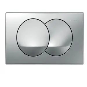 Plaque de déclenchement Geberit Delta Dual double touche mat chromé pas cher