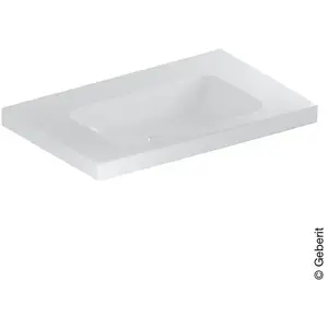 Geberit iCon Light wastafel 75x48 cm, zonder kraangat, zonder overloop...Vendu paramazon