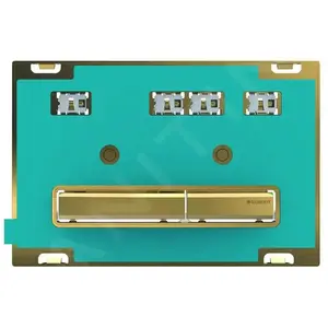 Geberit Sigma50 - Plaque de déclenchement 2 touches, laiton / sans plaque de f... pas cher