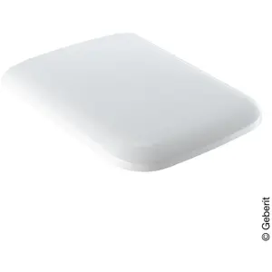 Siège avec fermeture amortie blanc brillant Geberit Icon Square pas cher