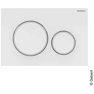 Plaque de commande WC GEBERIT Sigma20 double touche: blanc, blanc mat pas cher