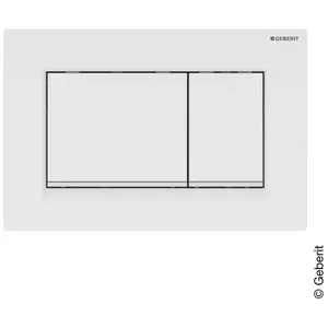 Plaque de commande WC GEBERIT Sigma30 double touche: blanc, blanc mat pas cher