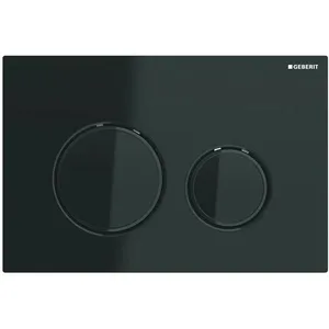 Plaque de commande WC GEBERIT Sigma21 double touche chrome noir TUVendu paramazon