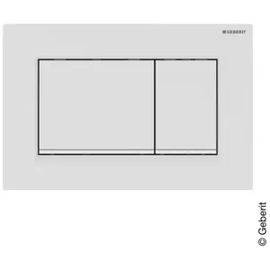Comparateur de prix : Geberit Plaque de commande WC Sigma30 double touche: blanc mat laqué, , blanc